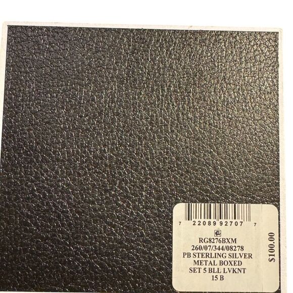 R.H. Macy & Co Elegant Sterling Silver Knot and Hoop Earring Set - Picture 3 of 6